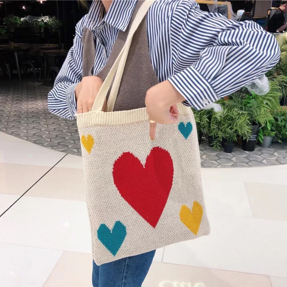 Tote bag fabric cotton womens shoulder bag